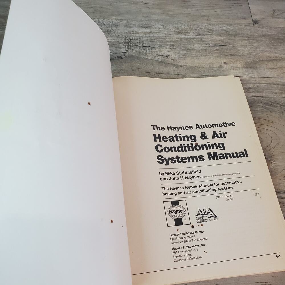 Haynes Techbook: Automotive Heating & Air Conditioning - #10425 - Stubblefield - Picture 8 of 8
